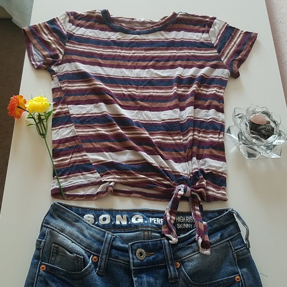 Cropped T Shirt Bottom Knott